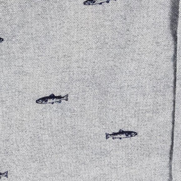 Le 31 Blue Fish Printed 100% Cotton Button Front Semi Fitted Shirt - Picture 2 of 4